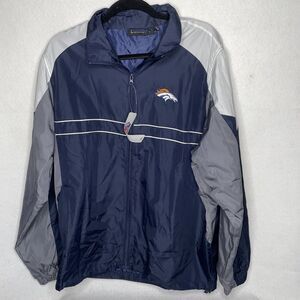 Denver Bronco's Sports Illustrated Zip Up Wind Breaker NFL SI Size Large